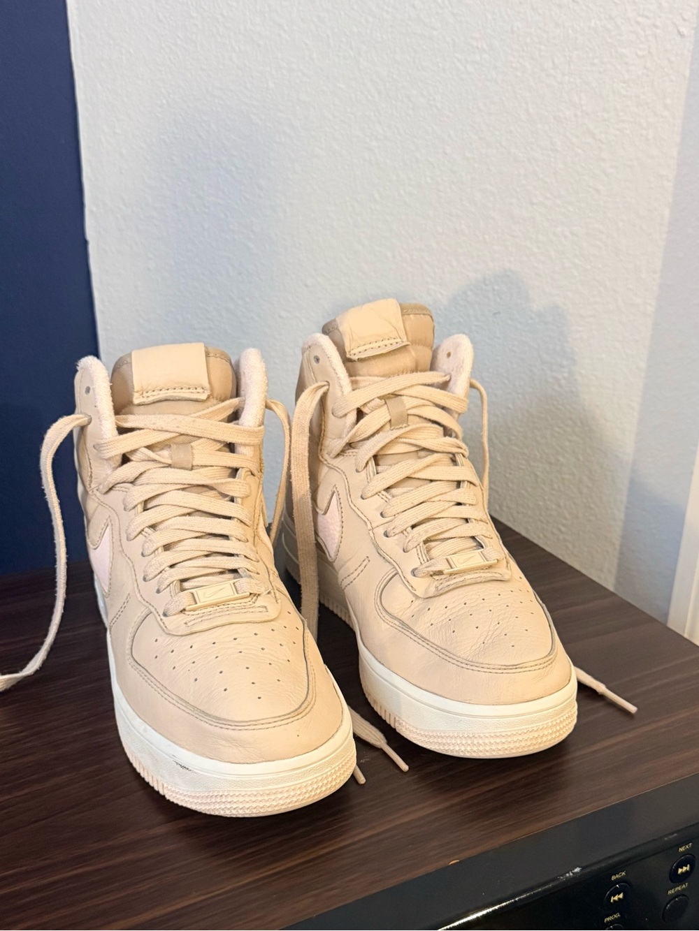 Nike Air Force 1 High | Women's Size 8.5 | Beige/Tan Tumbled Leather